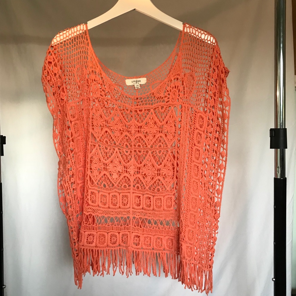 Coral Knit Beach Cover Up